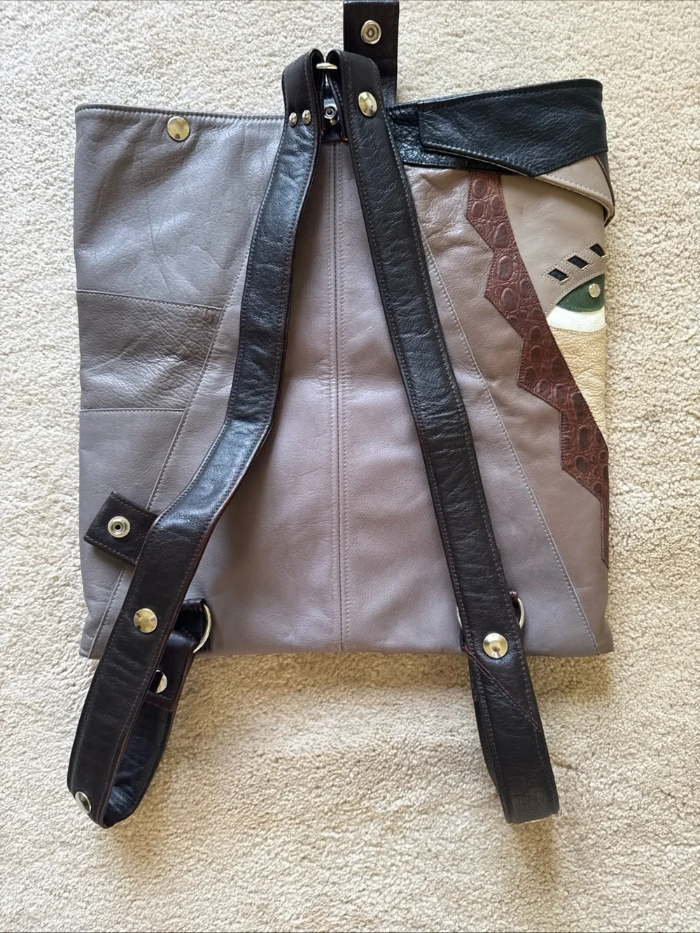 Multi-Color Leather Sling Bag